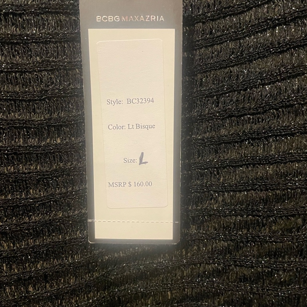 BCBGMAXAZRIA Black Ribbed Sweater (1)